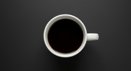 Black coffee in white mug