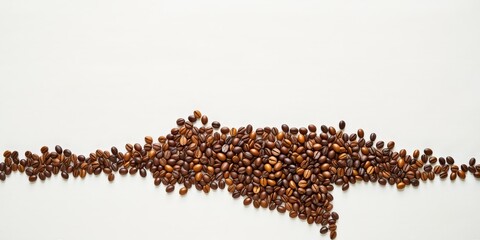 Naklejka premium Coffee Bean Design, Colombia Map on Canvas