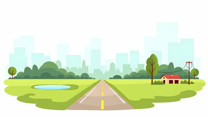 Enhancing Rural Connectivity: A Flat High-Resolution Illustration of 5G Networks and Digital Systems Transforming Remote Communities for Improved Access