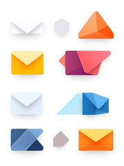 Set of parallelogram shape icons. for mobile concept and web design. vector illustration