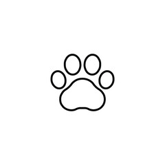 Cat or dog paw vector icon illustration isolated on a white background
