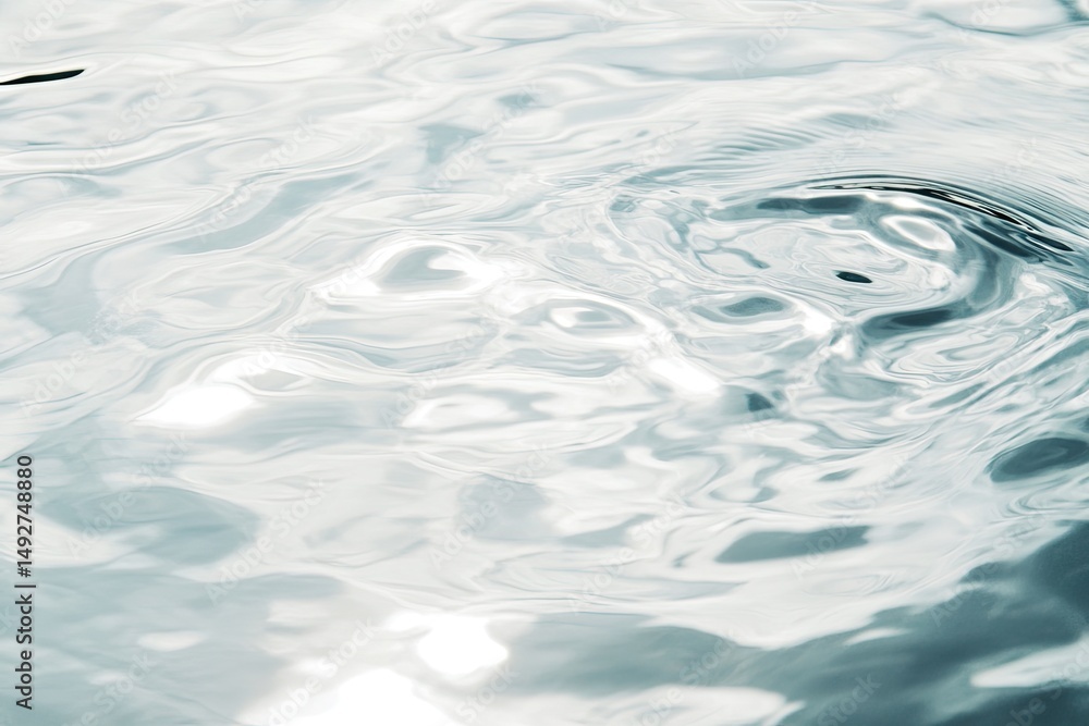 Aufkleber serene water surface reflecting soft light. creating a tranquil atmosphere. ideal for relaxation or 