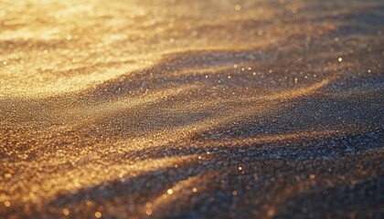 Sandy Grain Dusk Horizon, A serene abstract background with sandy grain textures blending deep indigo and warm amber hues,