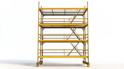 Industrial scaffolding isolated on white background