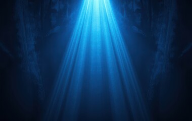 Obraz premium Grainy gradient design light blue ray dark blue background