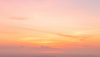 Fototapeta premium Serene sunset over mountains nature landscape photography peaceful atmosphere aerial view tranquility