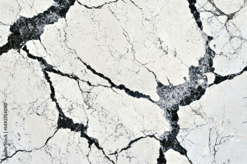 Poster cracked surface of dry earth showcasing intricate patterns. emphasizing natural erosion. with hints 