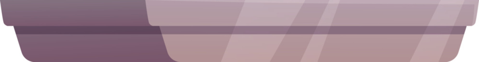 Fototapeta premium Dining or restaurant kitchen stainless table top vector flat illustration, steel kitchen countertop, y workplace desk