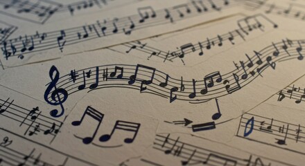 Obraz premium Musical scores, close-up