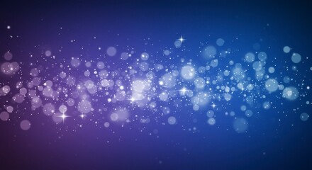 Fototapeta premium Abstract background with a gradient of purple and blue, featuring blurred lights and bokeh effect, creating a dreamy and magical atmosphere