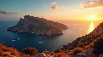 Professional photo of Cabo Tinoso, Spain, captured during dawn with sunny weather, from a panoramic perspective.