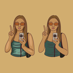 Girl from the 2000s Retro futurism