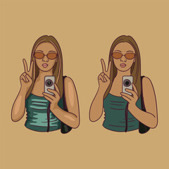 Girl from the 2000s Retro futurism