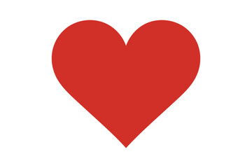 Red heart shape vector illustration for love icon