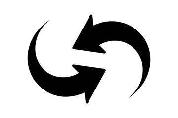 Two circular arrows pointing in opposite directions