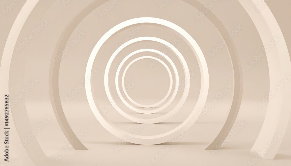 Poster dynamic circular patterns abstract design 3d visualization minimalist aesthetic overhead view art co
