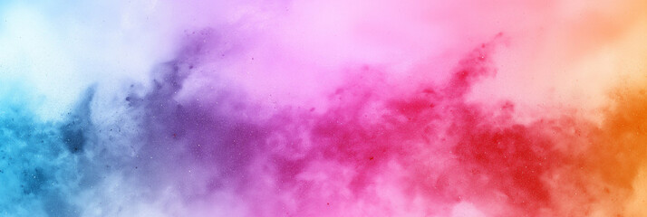 Fototapeta premium pastel sky with beautiful clouds, soft gradient colors combining pink, purple, blue and light yellow, surreal and delicate atmosphere,