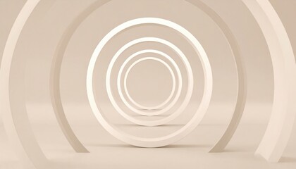 Obraz premium Dynamic circular patterns abstract design 3d visualization minimalist aesthetic overhead view art concept