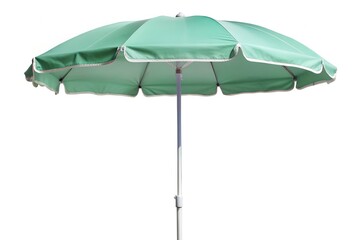 green umbrella isolated on white