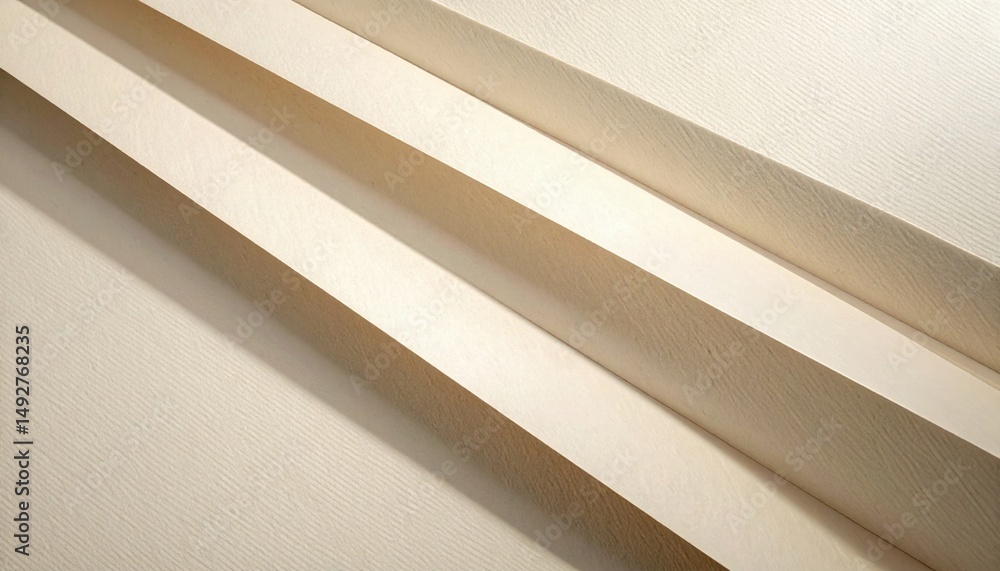 Poster creating textured art with neutral paper strips studio visual content minimalist close-up artistic e