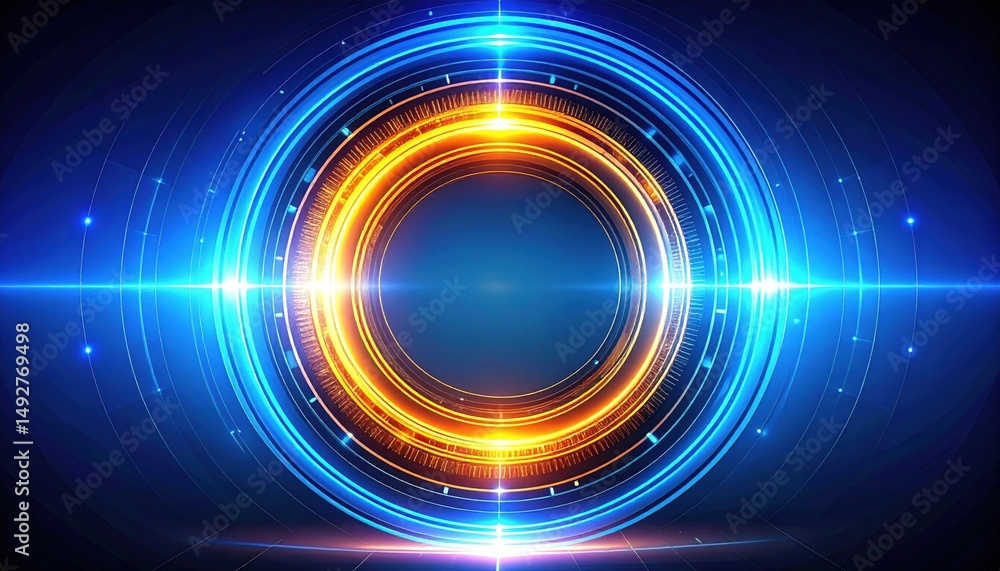 Poster dynamic energy circle design digital art abstract environment futuristic viewpoint visual concept ex