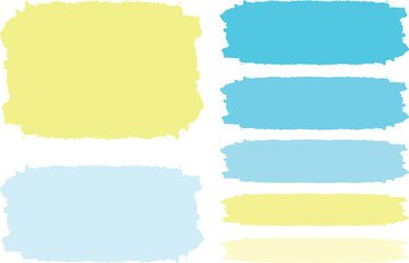summer palette yellow blue colors abstract brush strokes background