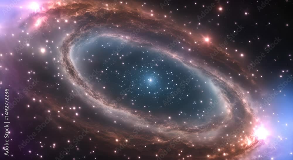 Poster a spiral galaxy with stars in the background creating a celestial scene a celestial sky filled with 