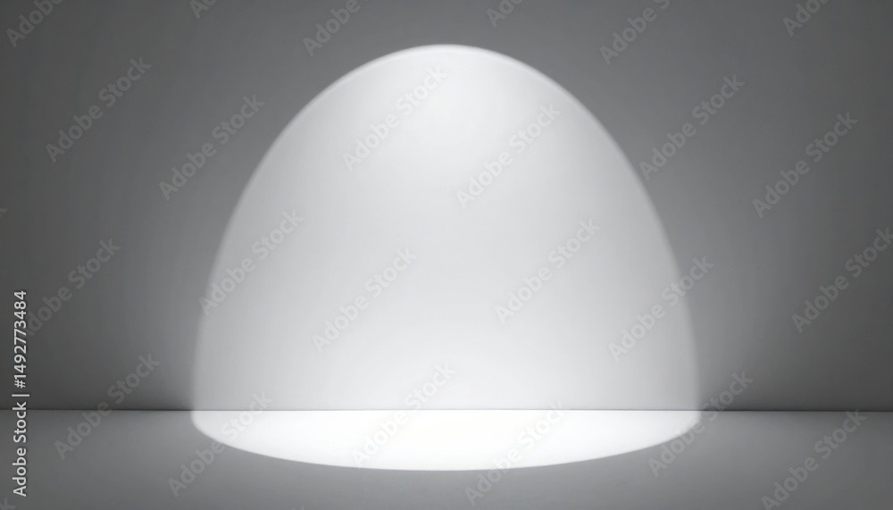 Aufkleber illuminated dome effect studio setting abstract photography minimalist design artistic perspective l