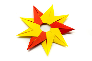 Modular paper star. Origami star