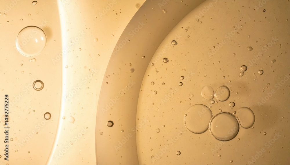 Poster macro photography of water bubbles abstract background close-up perspective soft lighting fluid dyna