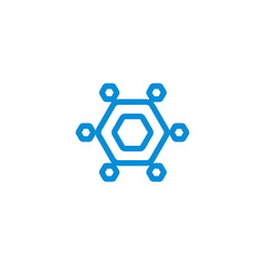 Modern circuit connect tech logo design