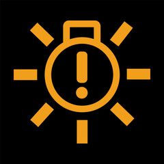 Obraz premium Bulb Monitoring simple sign of car dashboard engine light sign alert