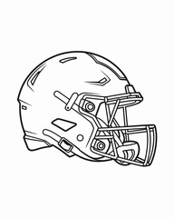 Football helmet evolution black and white set
