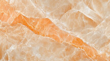 Fototapeta premium Texture of orange marble stone slab with cracks and veins. Great background for graphic designs, or creative artwork.