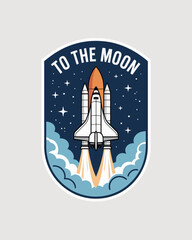 Obraz premium Set of space and astronaut , patches, emblems, badges and labels.