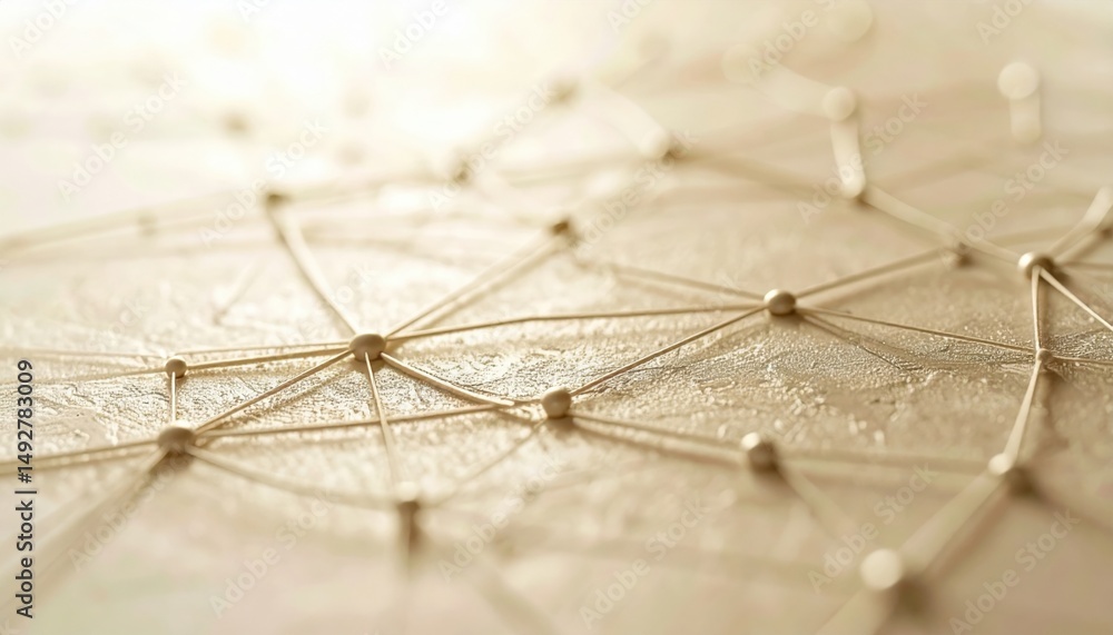 Poster connecting data networks digital realm abstract visualization contemporary space close-up network in