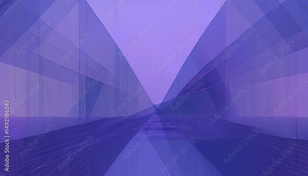 Poster Translucent Abstract Geometry A Stunning Play of Sharp Angles and Translucent Layers in a Vibrant, Ethereal Environment, Emphasizing Modern Artistic Sensibilities.