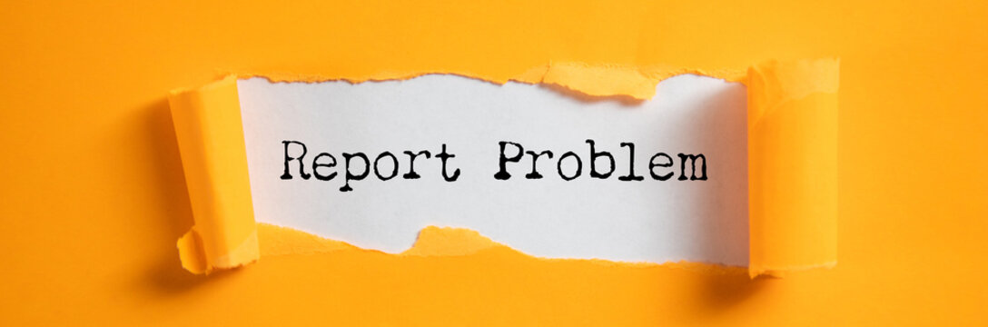 report problem text on paper