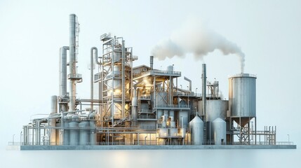 Large-scale production isolated on white background