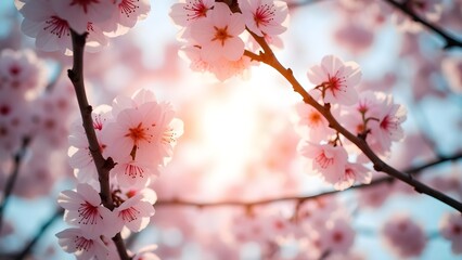 Gentle Cherry Blossoms in Bloom: A Delicate Dance of Springtime Beauty
