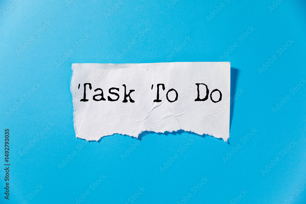Poster task to do text on paper