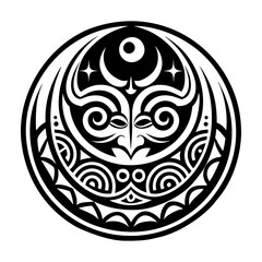 A glyph style icon of love mandala