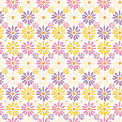 sweet colorful dahlia seamless pattern