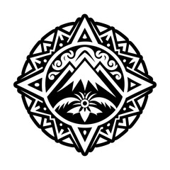 A filled style icon showing lizard mandala