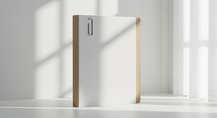 Blank Card Mockup in Vertical Position Near Window