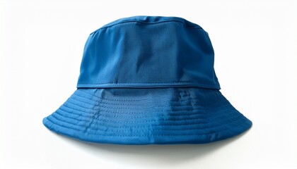 Fototapeta premium blue bucket hat isolated on white background