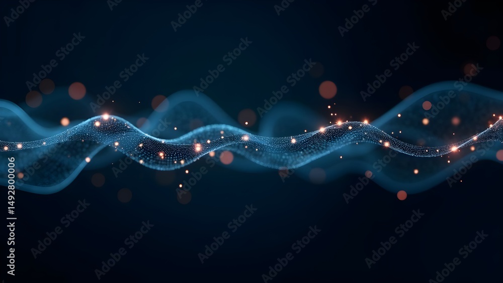 Poster dynamic glowing wave abstract background for modern digital designs and presentations