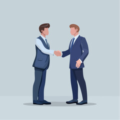 Fototapeta premium Businessmen Male Handshake Agreement