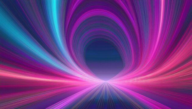 abstract colorful light streaks vibrant cosmic tunnel digital art futuristic design possible use in background poster or website design