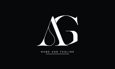 AG, GA Abstract Letters Logo Monogram